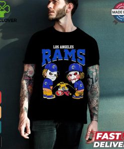 Michael Myers And Billy The Puppet X Los Angeles Rams Pee On NFL Teams Halloween Shirt
