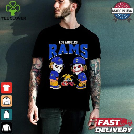 Michael Myers And Billy The Puppet X Los Angeles Rams Pee On NFL Teams Halloween Shirt