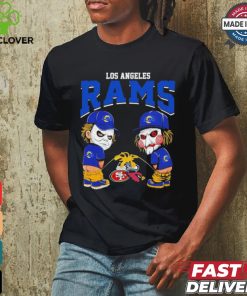 Michael Myers And Billy The Puppet X Los Angeles Rams Pee On NFL Teams Halloween Shirt