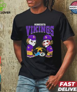 Michael Myers And Billy The Puppet X Minnesota Vikings Pee On NFL Teams Halloween Shirt