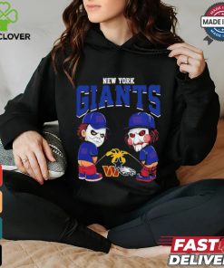 Michael Myers And Billy The Puppet X New York Giants Pee On NFL Teams Halloween Shirt