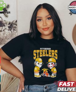 Michael Myers And Billy The Puppet X Pittsburgh Steelers Pee On NFL Teams Halloween Shirt