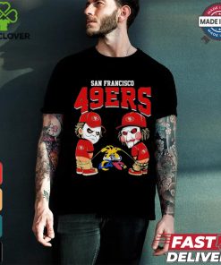 Michael Myers And Billy The Puppet X San Francisco 49ers Pee On NFL Teams Halloween Shirt
