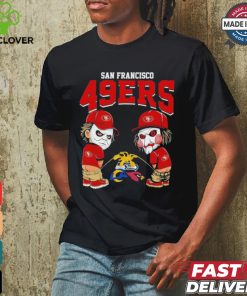 Michael Myers And Billy The Puppet X San Francisco 49ers Pee On NFL Teams Halloween Shirt