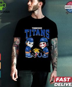 Michael Myers And Billy The Puppet X Tennessee Titans Pee On NFL Teams Halloween Shirt