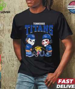 Michael Myers And Billy The Puppet X Tennessee Titans Pee On NFL Teams Halloween Shirt
