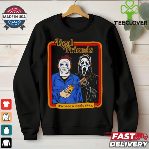 Michael Myers vs Ghostface real friends it’s been a lonely year Halloween hoodie, sweater, longsleeve, shirt v-neck, t-shirt