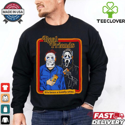 Michael Myers vs Ghostface real friends it’s been a lonely year Halloween hoodie, sweater, longsleeve, shirt v-neck, t-shirt