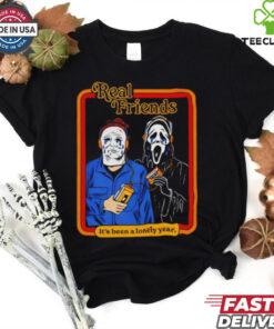 Michael Myers vs Ghostface real friends it’s been a lonely year Halloween hoodie, sweater, longsleeve, shirt v-neck, t-shirt