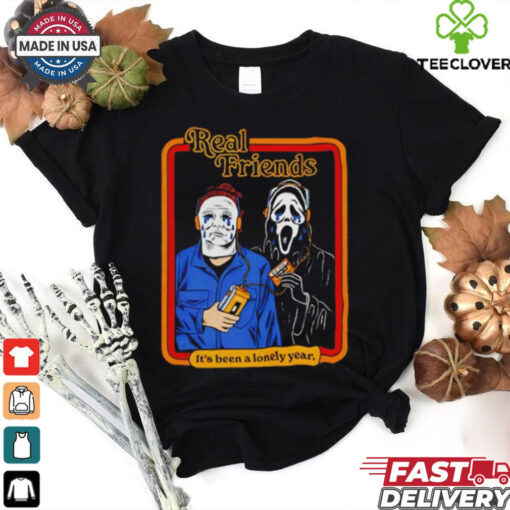 Michael Myers vs Ghostface real friends it’s been a lonely year Halloween hoodie, sweater, longsleeve, shirt v-neck, t-shirt