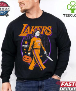 Michael Myers x Los Angeles Lakers NBA Graphic 2024 t shirt