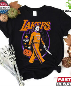 Michael Myers x Los Angeles Lakers NBA Graphic 2024 t shirt