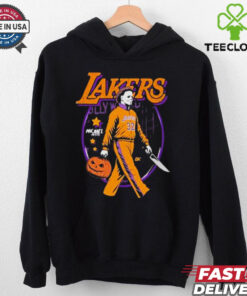 Michael Myers x Los Angeles Lakers NBA Graphic 2024 t shirt