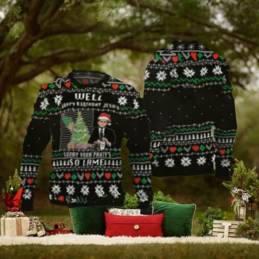 Michael Scott The Office Happy Birthday Jesus 3D Sweater