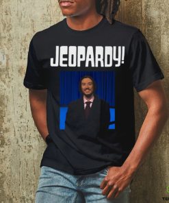 Michael Vallely Wearing Jeopardy Michael Vallely Shirt