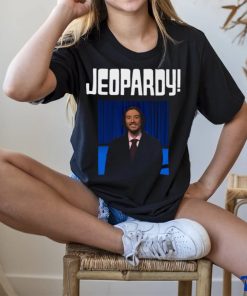 Michael Vallely Wearing Jeopardy Michael Vallely Shirt