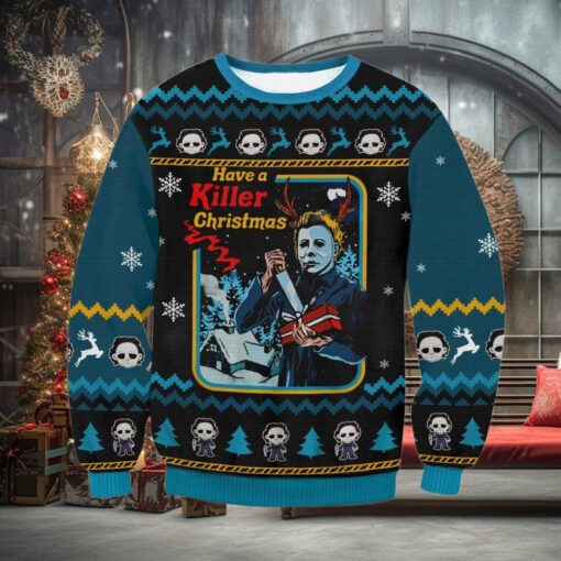 Micheal Myers Killer Christmas Ugly Sweater
