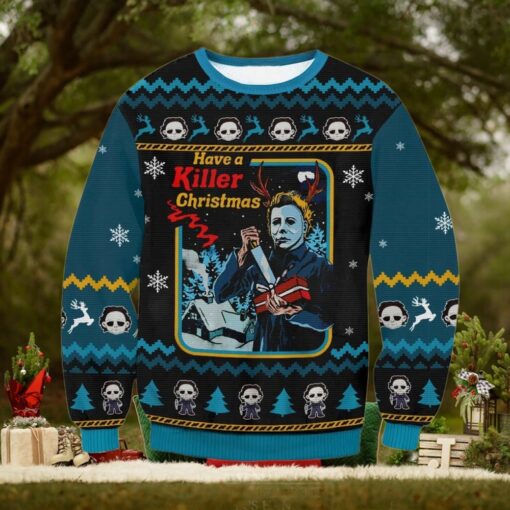 Micheal Myers Killer Christmas Ugly Sweater