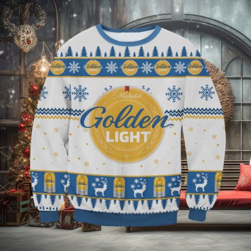 Michelob Golden Light Knitting Pattern Ugly Christmas Holiday Sweater