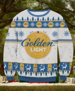 Michelob Golden Light Knitting Pattern Ugly Christmas Holiday Sweater