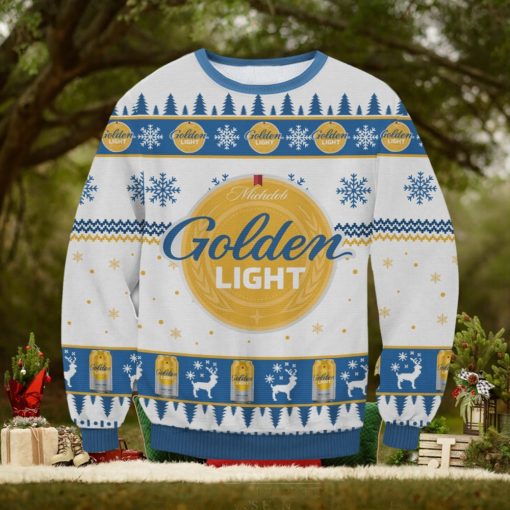 Michelob Golden Light Knitting Pattern Ugly Christmas Holiday Sweater
