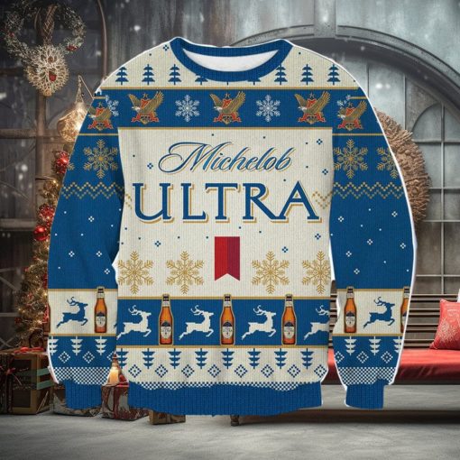 Michelob Ultra For Christmas Gifts 3D Printed Ugly Christmas Sweater