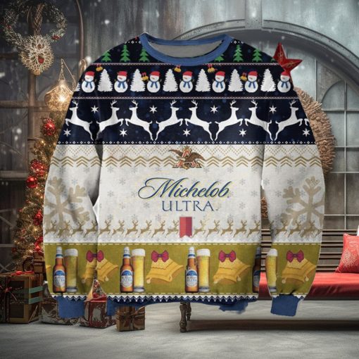 Michelob Ultra For Christmas Gifts Christmas Ugly Wool Knitted Sweater