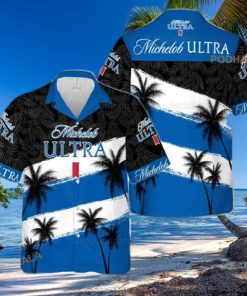 Michelob Ultra Funny Hawaiian Shirt Coconut Tree Practical Beach Gift