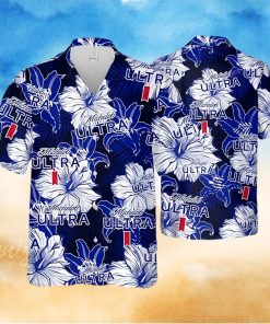 Michelob Ultra Hawaiian Shirt Tropical Flower Pattern Beer Lovers Gift