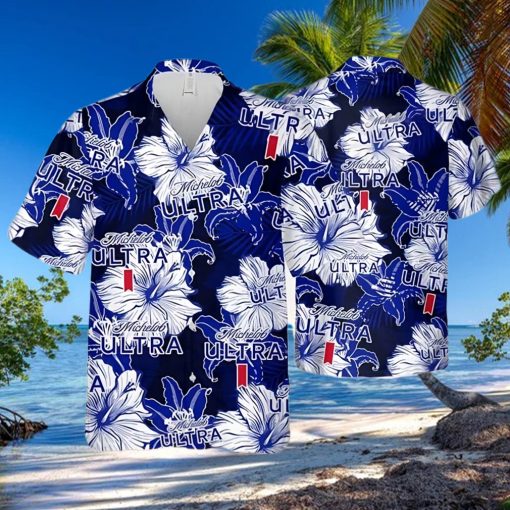 Michelob Ultra Hawaiian Shirt Tropical Flower Pattern Beer Lovers Gift