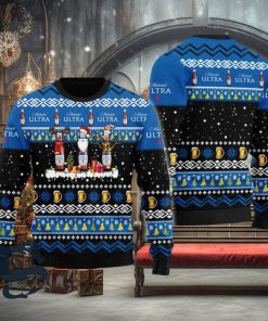 Michelob Ultra Santa Reindeer Snowflake Christmas Sweater, Christmas Gift Apparel, Merry Ugly Christmas Sweater