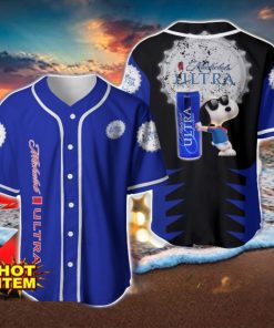 Michelob Ultra Snoopy Baseball Jersey Shirt For Snoopy Lovers Gift Ideas