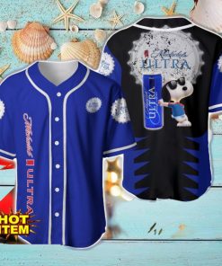 Michelob Ultra Snoopy Baseball Jersey Shirt For Snoopy Lovers Gift Ideas