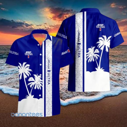 Michelob Ultra Tropical Palm Tree Aloha Hawaiian Shirt