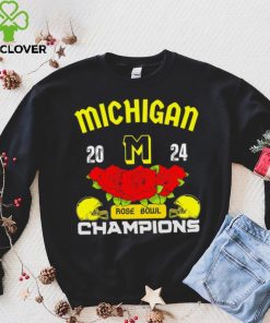 Michigan 2024 Rose Bowl Champions helmet logo gift shirt