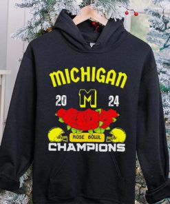 Michigan 2024 Rose Bowl Champions helmet logo gift hoodie, sweater, longsleeve, shirt v-neck, t-shirt