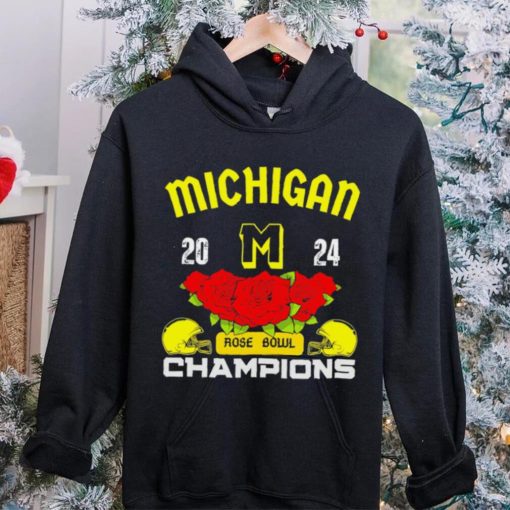 Michigan 2024 Rose Bowl Champions helmet logo gift hoodie, sweater, longsleeve, shirt v-neck, t-shirt