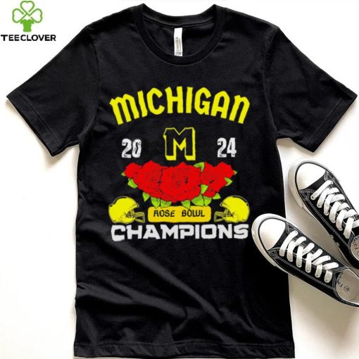 Michigan 2024 Rose Bowl Champions helmet logo gift hoodie, sweater, longsleeve, shirt v-neck, t-shirt