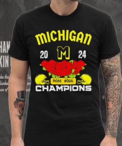 Michigan 2024 Rose Bowl Champions helmet logo gift hoodie, sweater, longsleeve, shirt v-neck, t-shirt