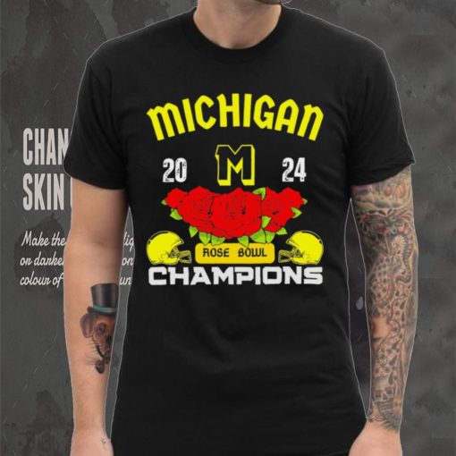 Michigan 2024 Rose Bowl Champions helmet logo gift hoodie, sweater, longsleeve, shirt v-neck, t-shirt