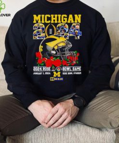 Michigan 2024 Rose Bowl game January 1 2024 go Blue shirt