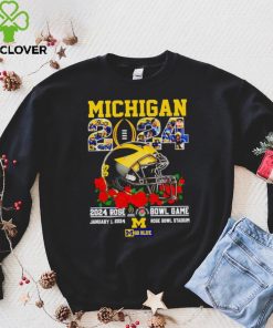 Michigan 2024 Rose Bowl game January 1 2024 go Blue hoodie, sweater, longsleeve, shirt v-neck, t-shirt