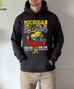 Michigan 2024 Rose Bowl game January 1 2024 go Blue hoodie, sweater, longsleeve, shirt v-neck, t-shirt