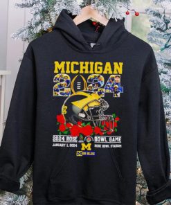 Michigan 2024 Rose Bowl game January 1 2024 go Blue hoodie, sweater, longsleeve, shirt v-neck, t-shirt