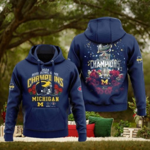 Michigan Football 2024 Rose Bowl Game Champions Hoodie