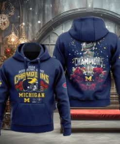 Michigan Football 2024 Rose Bowl Game Champions Hoodie