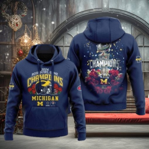 Michigan Football 2024 Rose Bowl Game Champions Hoodie