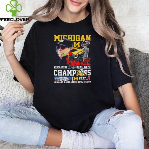 Michigan Football 2024 Rose Bowl Game Champions Trophy hoodie, sweater, longsleeve, shirt v-neck, t-shirt