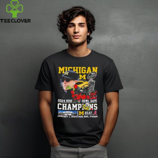 Michigan Football 2024 Rose Bowl Game Champions Trophy hoodie, sweater, longsleeve, shirt v-neck, t-shirt