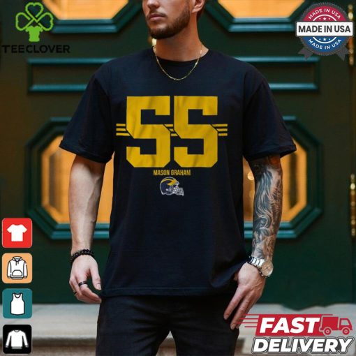 Michigan Football Mason Graham 55 Stripe Shirt